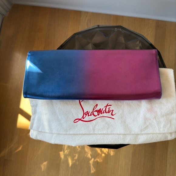 Christian Louboutin Pigalle Patent Degrade Clutch Bag, Blue/Fuchsia - Picture 6 of 9